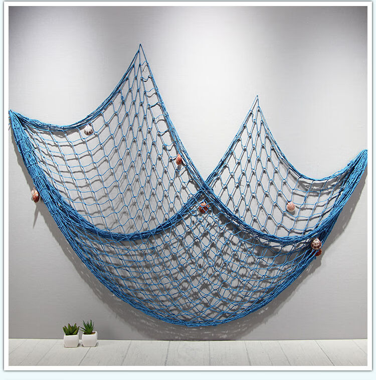 正常发货芊阙地中海粗线装饰渔网酒吧墙饰房间挂件鱼网幼儿园diy创意