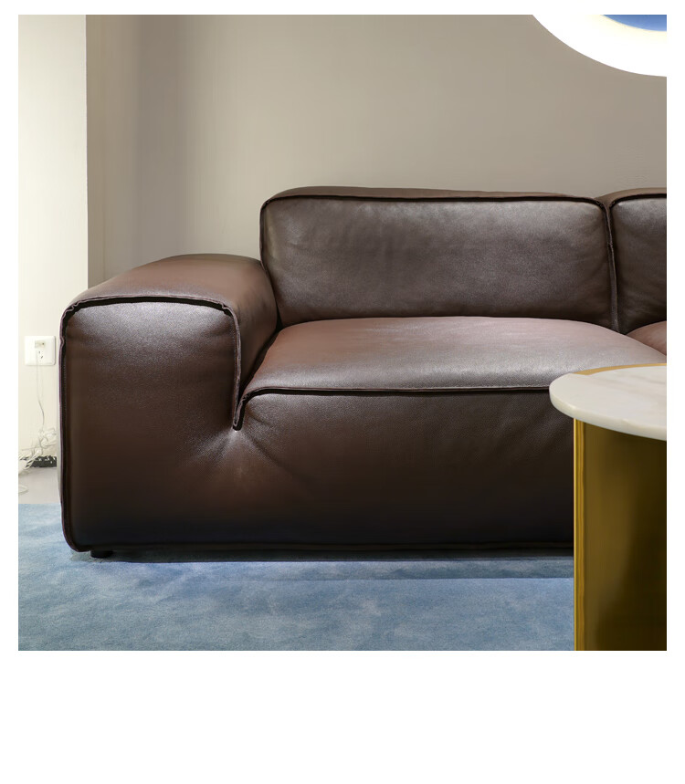 沙发md全皮沙发客厅组合沙发原版超宽头层牛皮沙发3814 原版六级皮3