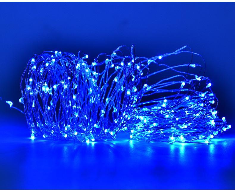 太阳能户外灯串七彩led装饰庭院灯带彩色灯节日婚庆8模式20米200灯