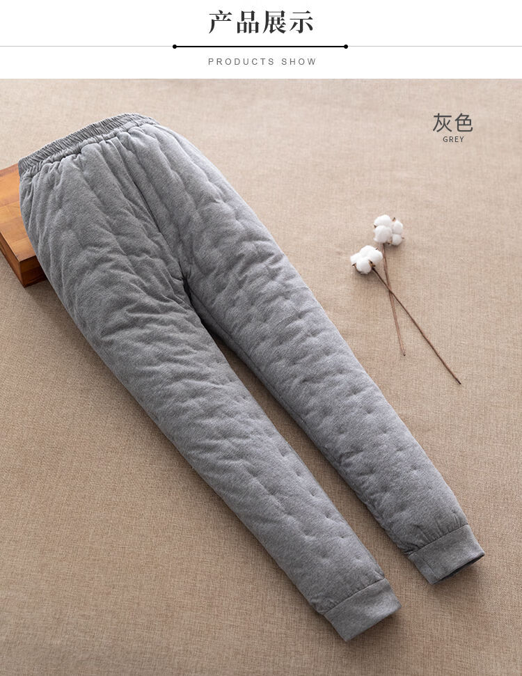 纯棉花手工加厚男棉裤中老年内穿保暖裤男士防寒高腰弹力裤子冬定制款