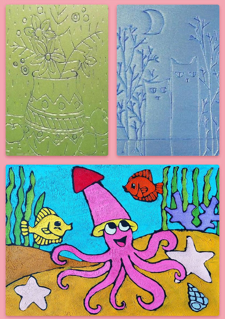 4开 版画推荐 多规格可裁剪 标准4k 彩色高密度吹塑纸 20张