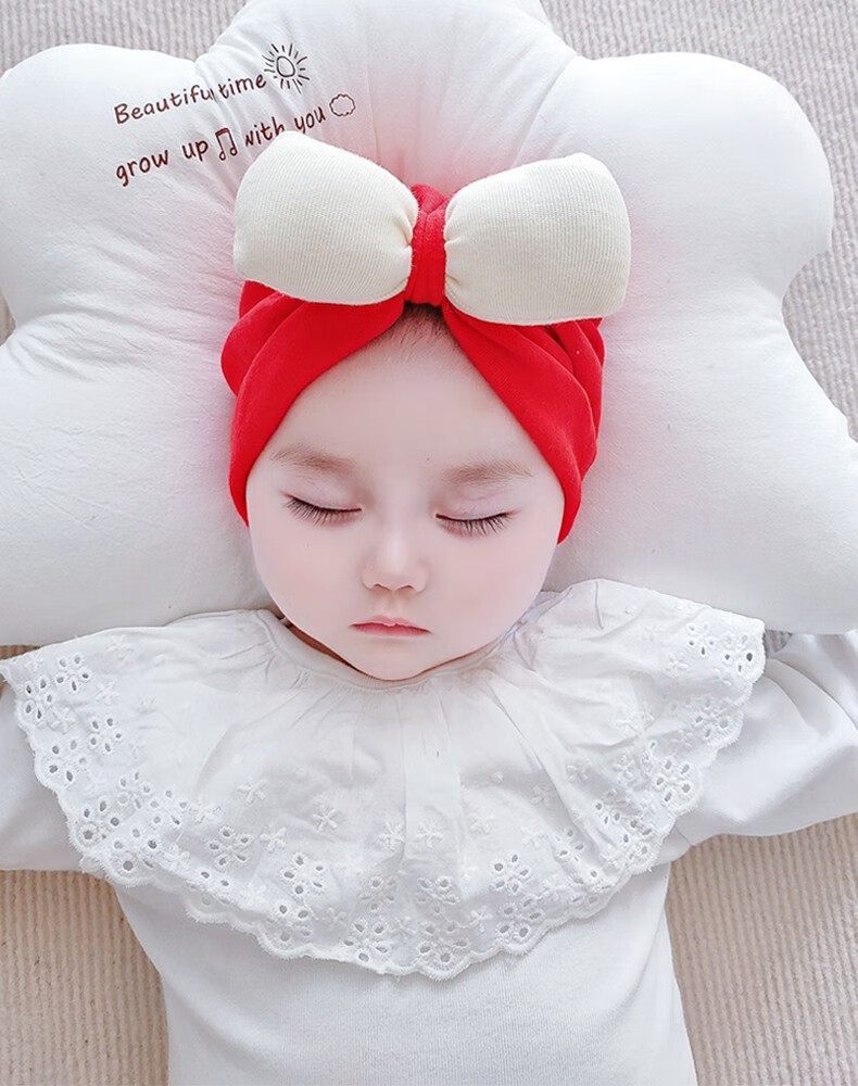 贝娜茜婴儿帽子春秋薄款女宝宝男可爱超萌网红婴幼儿印度帽新生儿胎帽