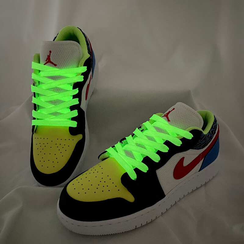 适配ni·keaj·1af1空军一号dunk电玩像素夜光荧光cmfy鞋带绳男 粉色
