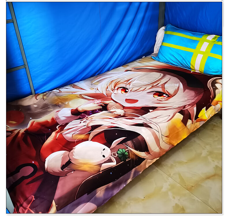 二次元床单 来图定做动漫床单学生宿舍二次元美女单人diy照片fate被单