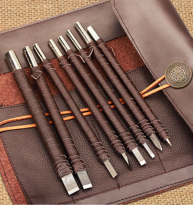 铜钱清理刻刀工具电动古钱币除锈钨钢篆刻刀套装手工玉石印章篆刻刀8