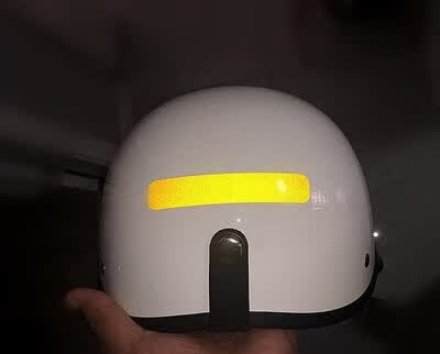 小牛电动车熊本熊头盔贴纸半盔专用 改装贴纸 n1s u1 头盔用反光黄色*