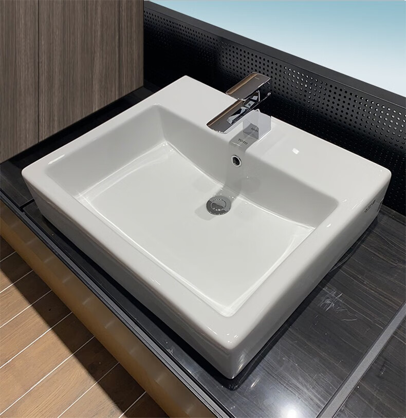 toto toto台上盆洗手盆家用陶瓷台盆方形洗脸盆卫生间阳台洗面盆池