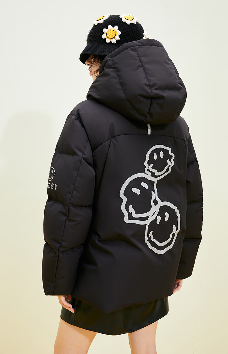 only2021秋季新款smiley笑脸联名款90白鸭绒绒羽绒服女121423026 c35