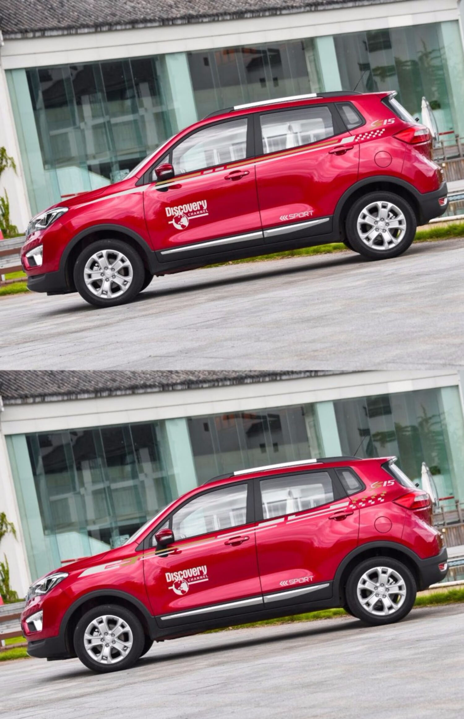 适用于长安cs15车贴拉花 改装 车身腰线贴纸cs15专用彩条汽车贴花