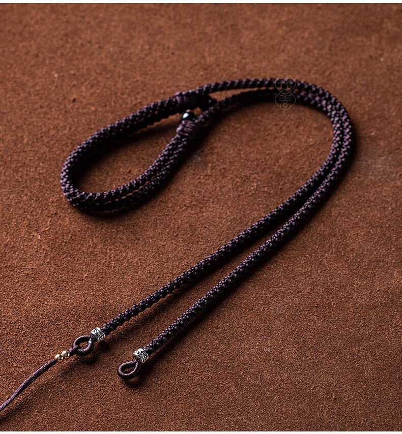 60横穿天珠挂绳挂脖锁骨手编男士女款项链绳子西藏玉吊坠绳定制款