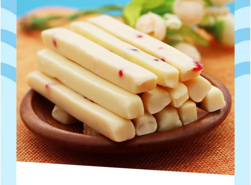 朴珍益生元牛奶条内蒙特产果粒蓝莓蔓越莓奶条含膳食纤维儿童奶棒 益