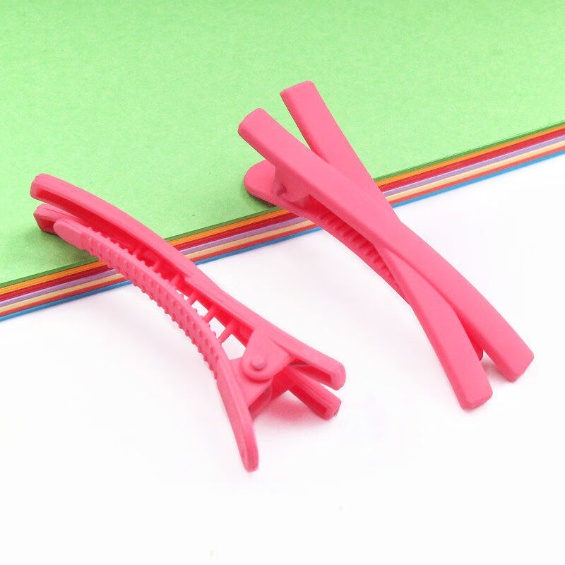 朋趣diy发夹双叉夹交叉6厘米塑料夹子ins边夹可爱糖果色发饰刘海发卡 