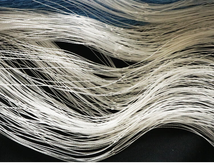 尼龙线粘丝大力马三层挂网捕鱼网沉网浮网渔网粘丝三层尼龙线36指15