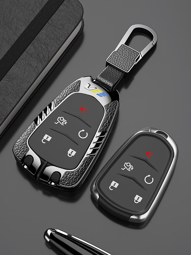 适用凯迪拉克xt5钥匙套ct5xt4xts壳ct6xt6ct4扣atslsrx包高档a款三键