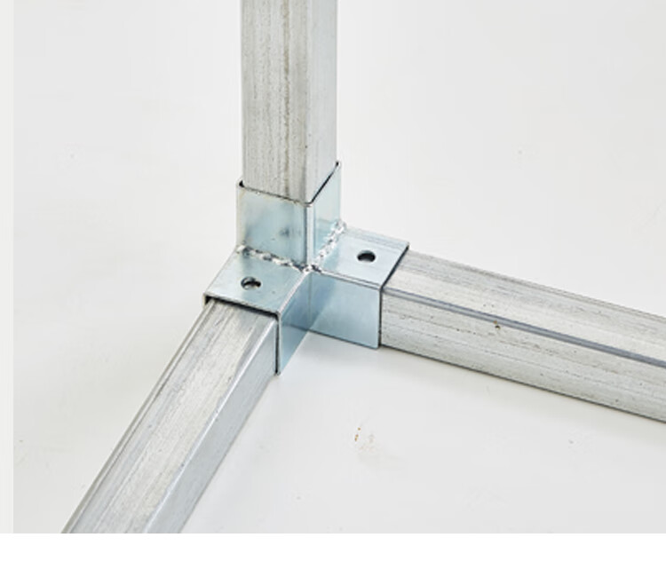 方管连接免焊接通用固定配件90度直角两通三通铁管护栏方管连接件2020