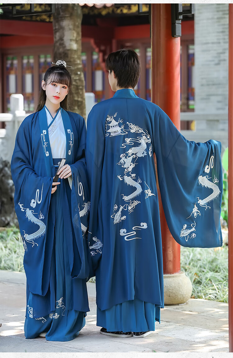 宋制汉服男传统情侣男女cp交领衣裳大袖衫古装宋朝服装 上衣 襦裙 l