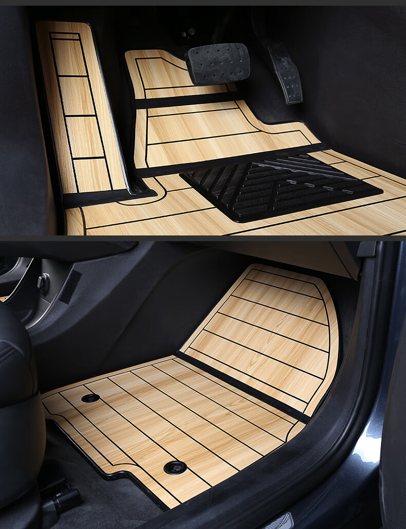 适用2020款别克昂科旗脚垫全包围7七座专用昂科旗实木纹木质脚垫内饰