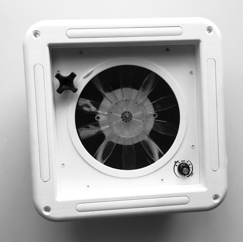 12v房车换气扇床车改装配件房屋天窗集装箱房排风扇电动散热纯白色