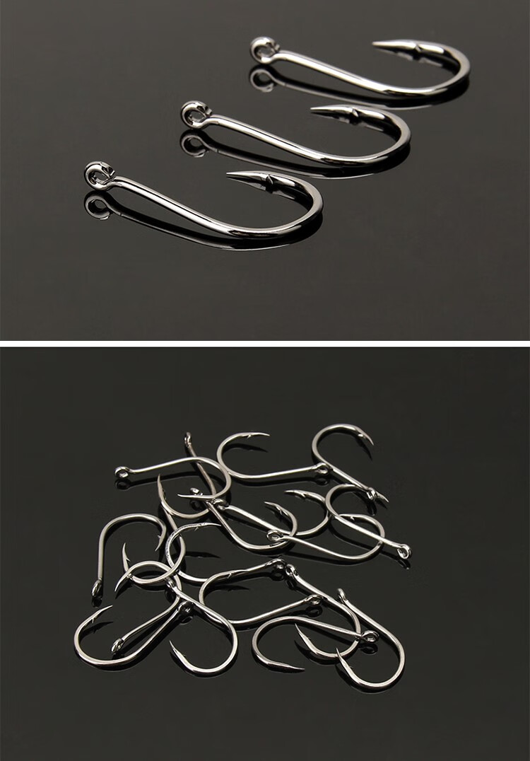 2022新款新品日本进口大包装鱼钩管付千又鱼钩带圈钩柄有倒刺高强度