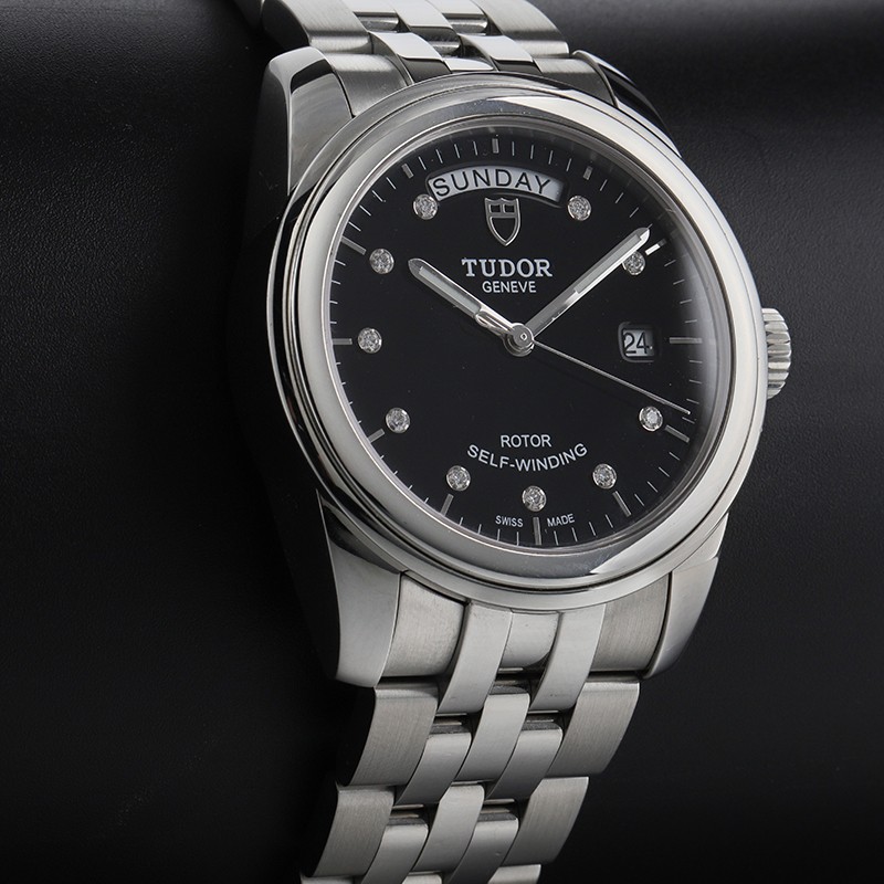二手95新帝舵tudor骏珏系列56000黑盘不锈钢陶瓷腕表自动机械男士手表