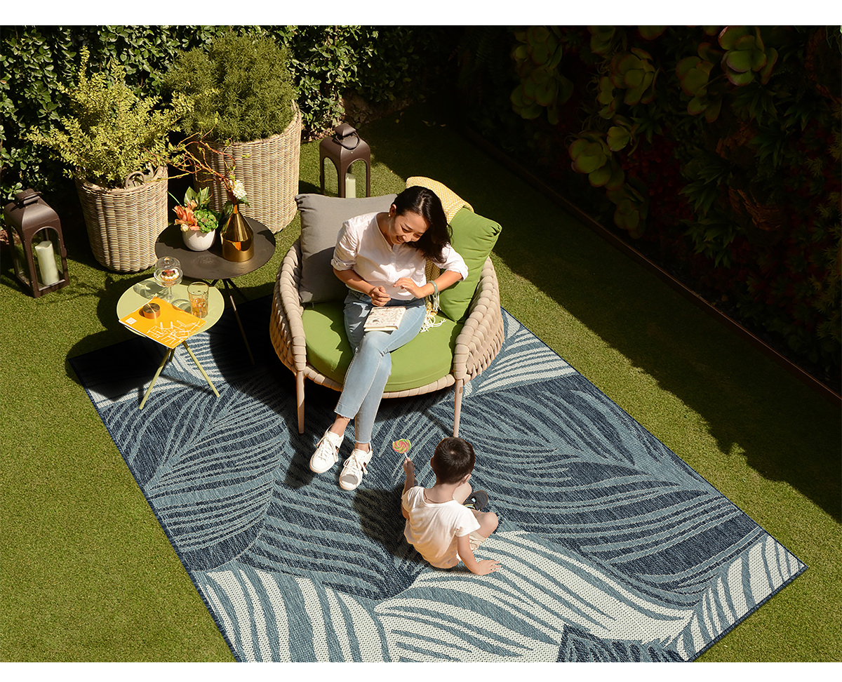 阿苏斯asos户外阳台防水地毯室外庭院露台地毯垫定制7118ablue1400mmx