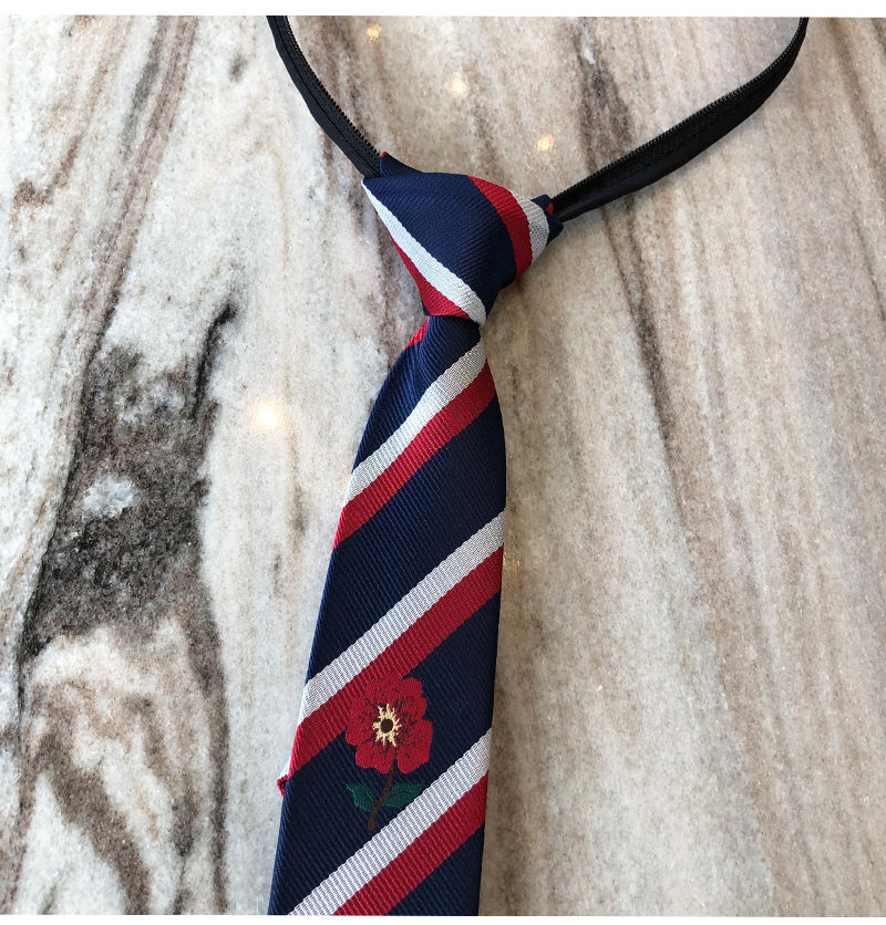 领带男免打男士懒人拉链领带小蜜蜂5公分窄领带新郎伴郎团自动拉链