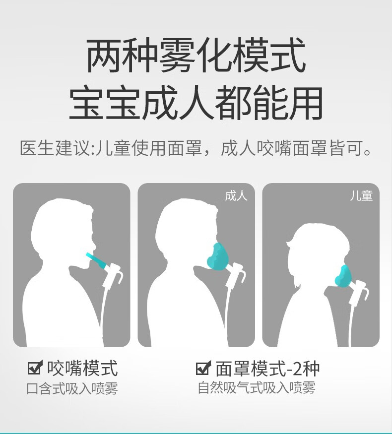 雾化器儿童家用医用化痰止咳医疗电子雾化机成人婴儿宝宝专用阿里健康