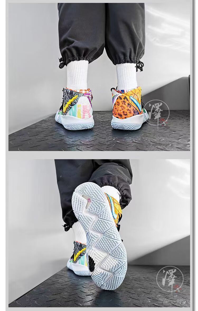 白蓝鸳鸯绿扎染 男女运动鞋 实战篮_球鞋欧文s2_蓝白红扎染 42