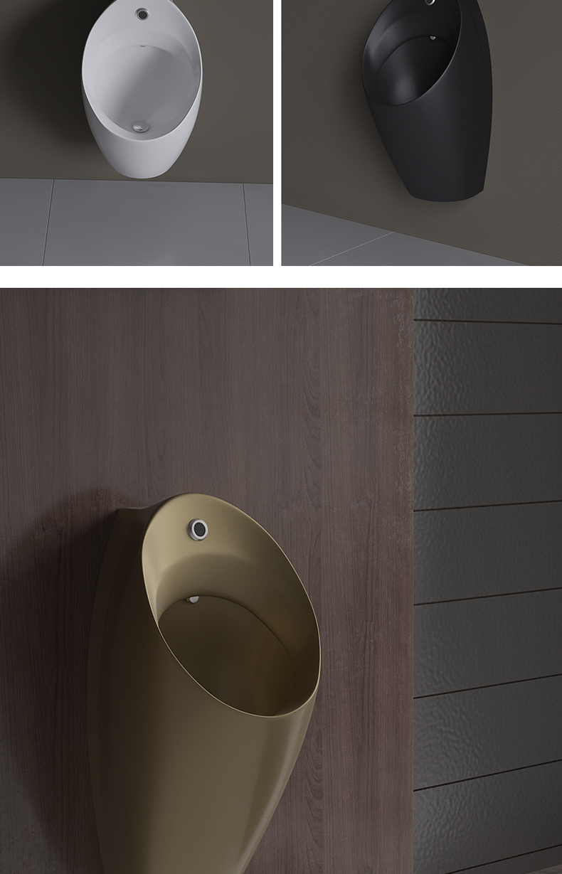 智能自动感应小便斗男士挂墙式立式小便池家用陶瓷尿斗小便器单小便斗