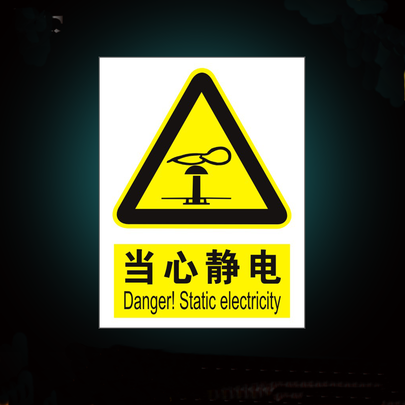 无静电防护者请勿进入提示牌esd防静电标签当心静电防护区标识安全