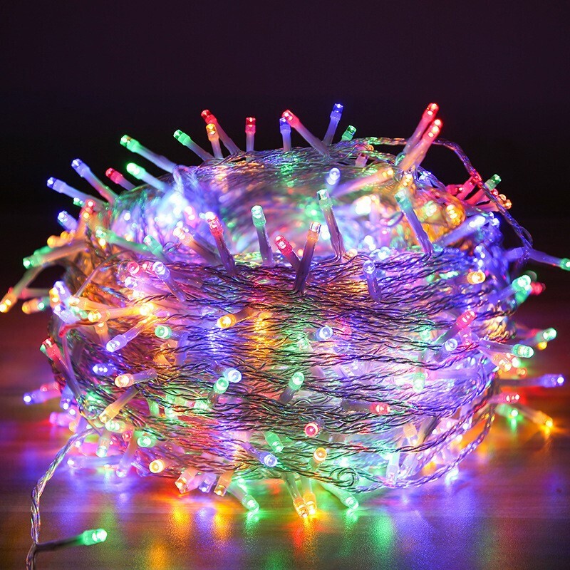 气氛装饰节日室内室外满天星星空装饰生日布置婚庆灯串彩色10米插电款
