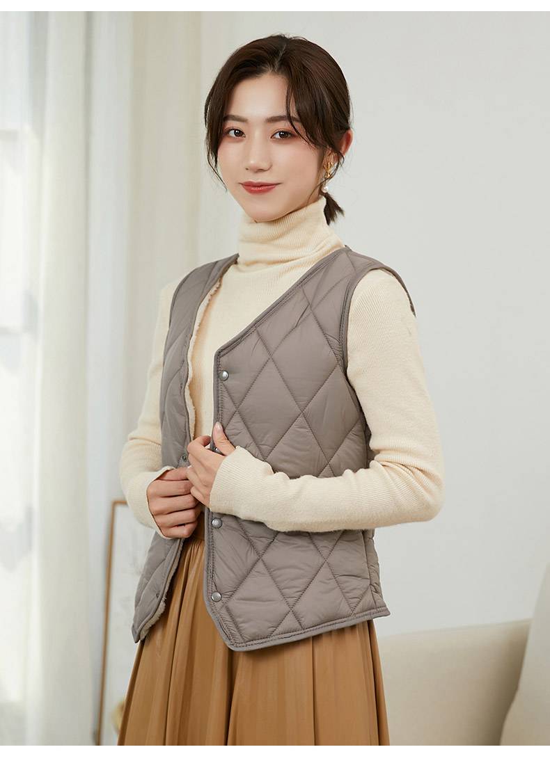 棉马甲内胆女加绒秋冬短款背心棉服加厚打底贴身小马夹内穿坎肩冬季