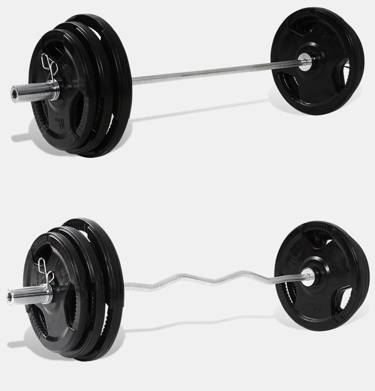 包铁杠铃片小孔大孔举重片包胶杠铃配重片手抓奥杆杠铃片家用11月18日