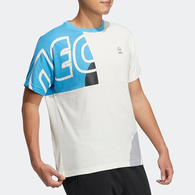 阿迪达斯(adidas)neo短袖男装2022夏季新款运动服时尚透气圆领上衣t恤