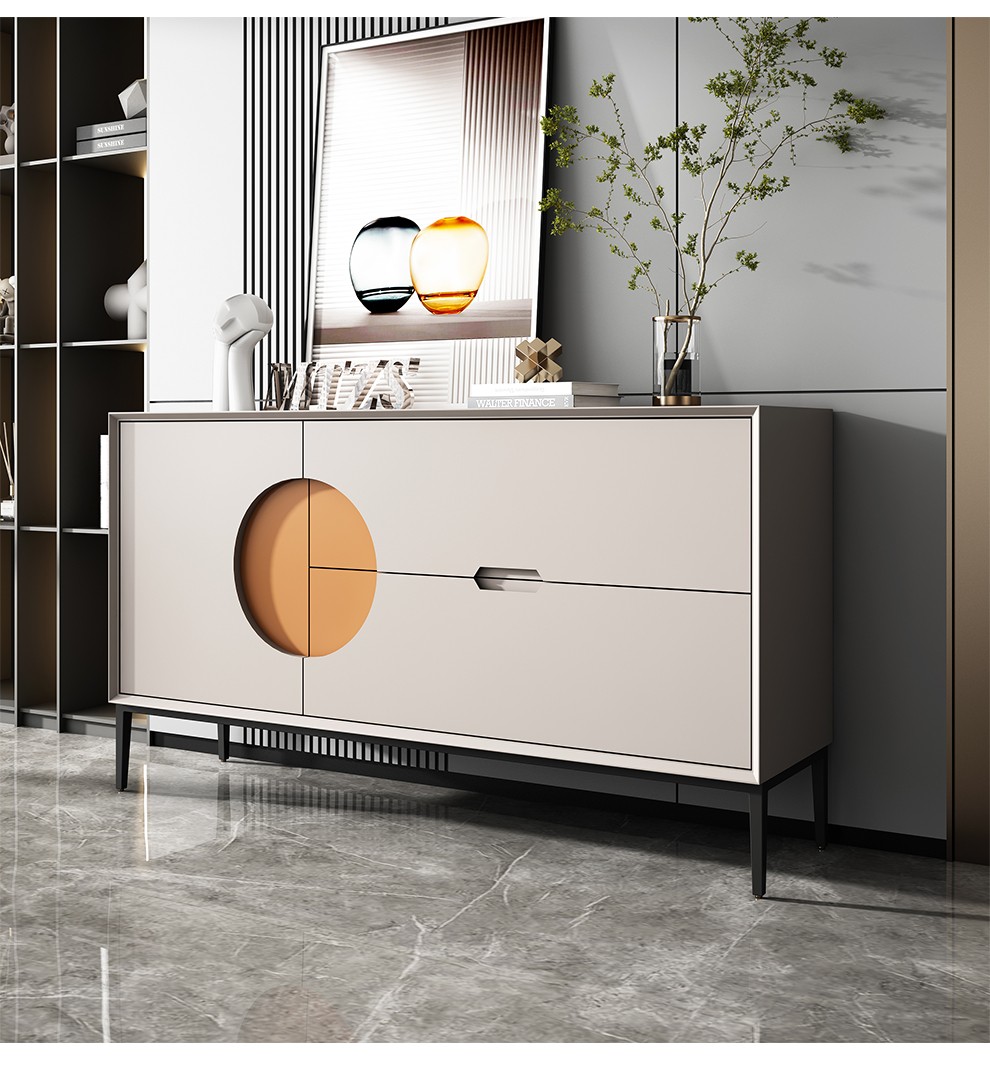 洛图恩意式极简玄关柜现代北欧门厅入户装饰柜轻奢客厅储物隔断柜