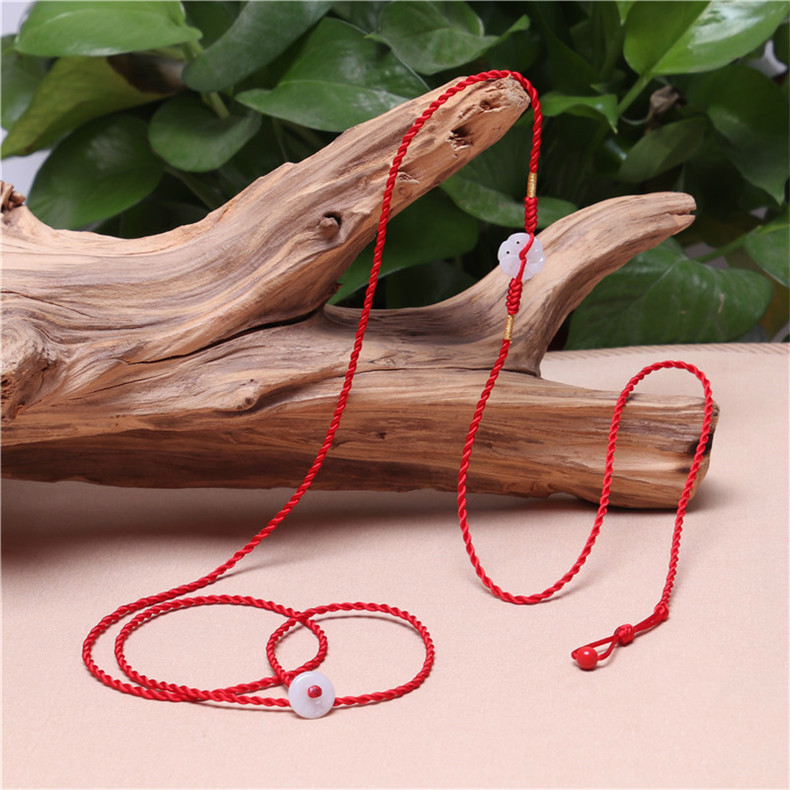 虎红腰带本命年翡翠玉石时来运转开运女细性感腰绳男腰链简约礼物其他