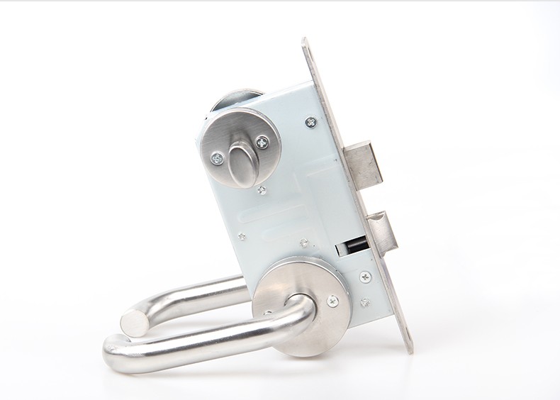 加厚款防火门锁消防门锁304不锈钢安全通道逃生门把手锁芯通用型60mm