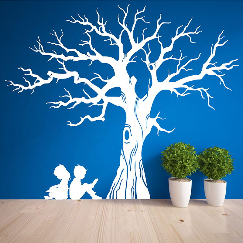 可狄树干墙贴古诗词树成语树大树贴纸创意便签贴留言墙儿童房装饰贴画