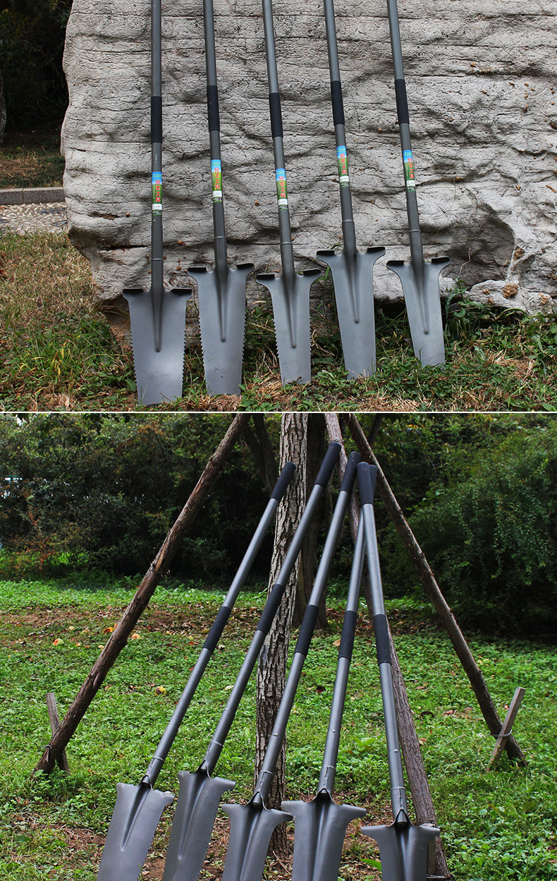 铁铲农用挖树专用洛阳铲子全钢断根铁锹户外挖土园林工具起苗神器两侧