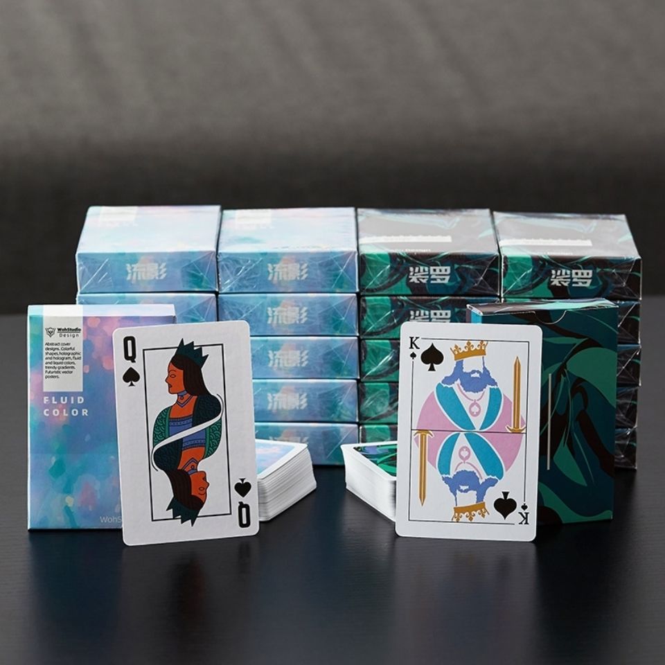 袈罗流影扑克牌花切练习牌德州高颜值桌游卡牌创意白芯加厚袈罗一副流