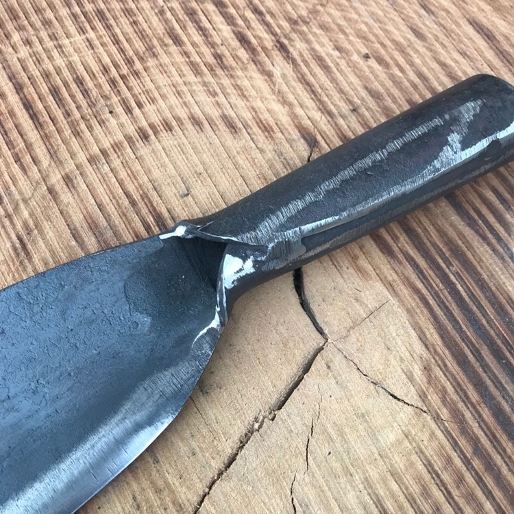 弹簧钢农用柴刀纯手工锻打65锰钢户外刀树刀开路刀镰刀 中号柴刀【图