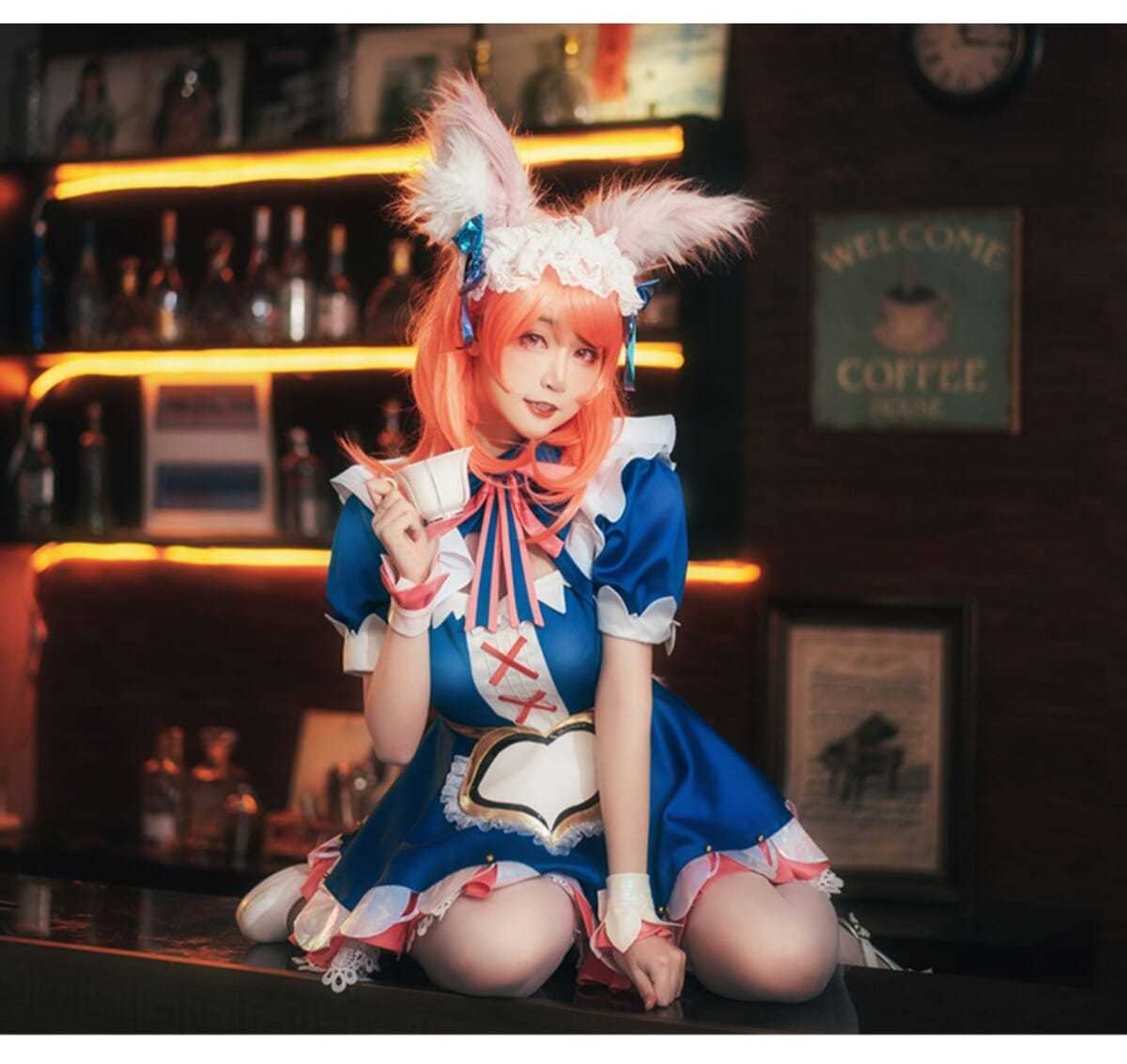 王者荣耀农药cosplay妲己女仆咖啡女佣装cos服女装大佬角色扮演 xl