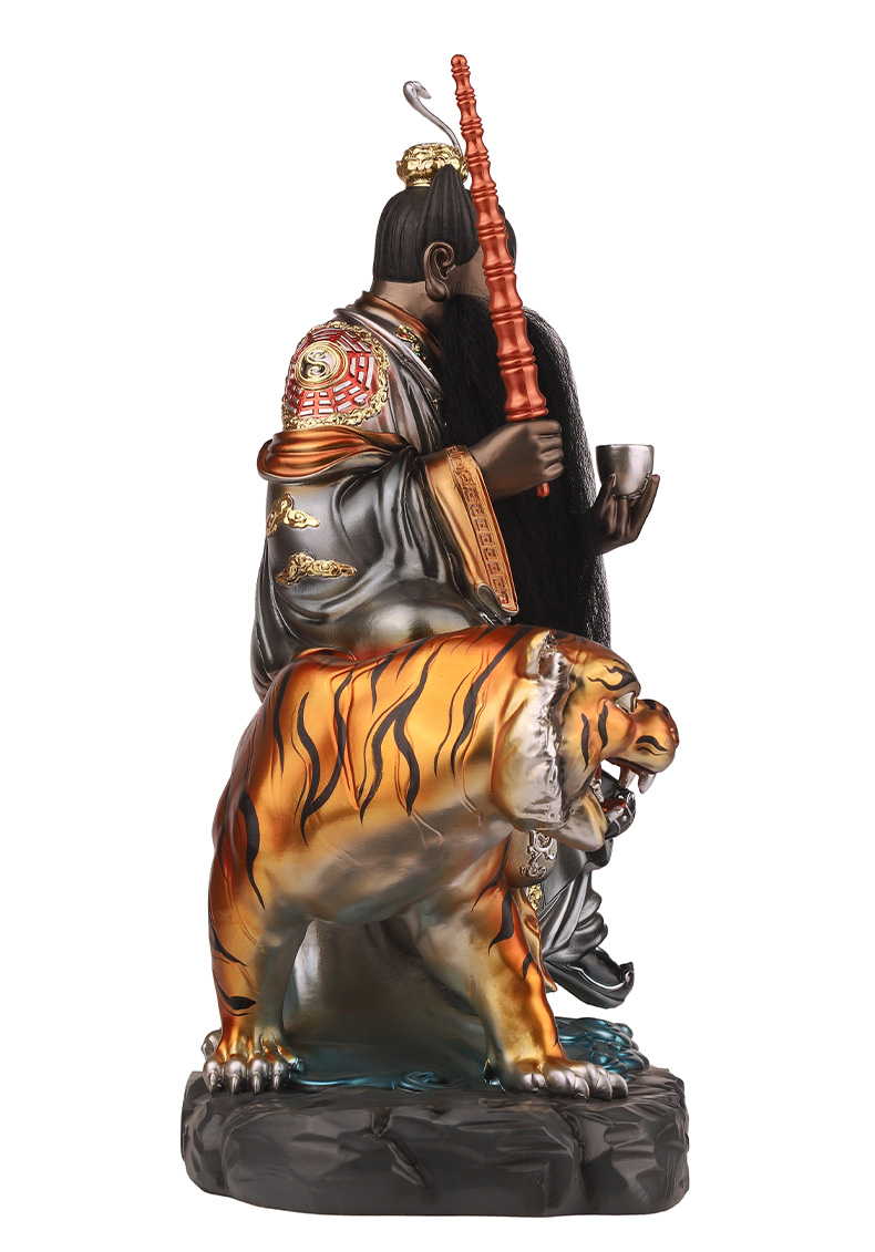 三漫陀龙虎山张天师神像摆件道教骑虎祖天师张道陵正一真人祖师爷 带