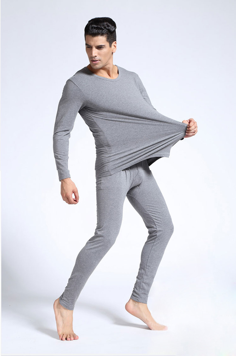 男装纯棉毛衫秋衣棉毛裤115打底秋裤120cm逅枫装深灰色裤长115厘米