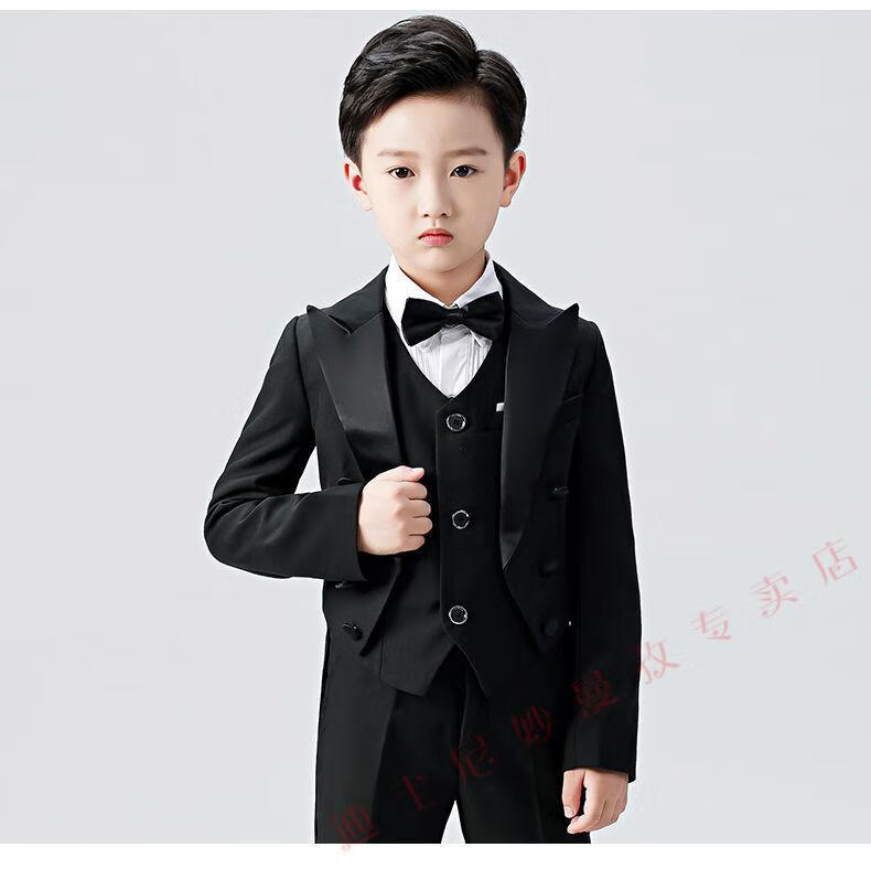 迪士尼旗舰儿童礼服男童燕尾服花童西装套装小孩婚礼钢琴表演服演出服