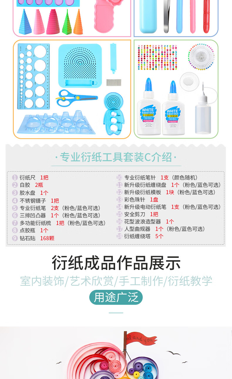 手工衍纸套装底线稿图衍纸手工创意diy衍纸画人物用品 体验套餐【图片