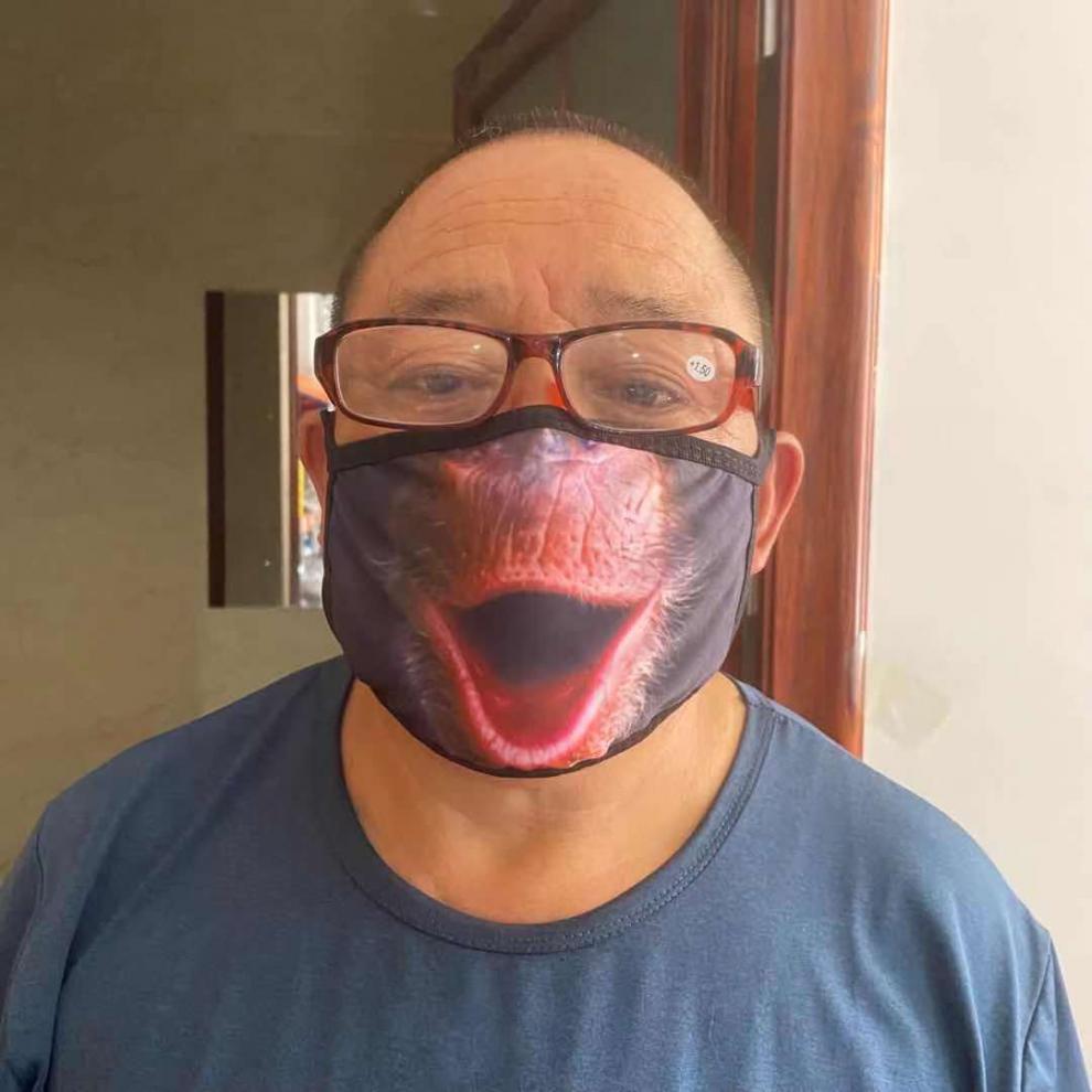 依沐幕新品搞笑口罩猩猩老虎保暖搞笑口罩2