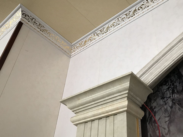 pvc装饰线条仿石膏线天花阴角线吊顶棚顶墙角线10cm白描金欧式线 5cm