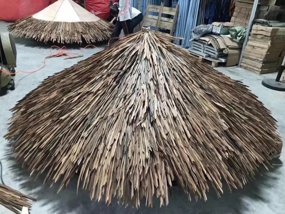 新款茅草屋顶毛草塑料仿真稻草民宿农家乐特色茅草房假茅草瓦1米j玉米