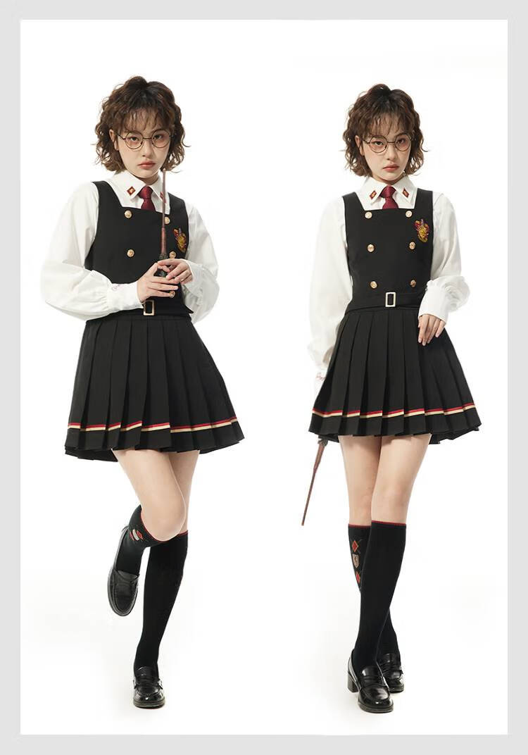 哈利波特联名学院背心裙修身显瘦jk制服现货掉落 拉文克劳背心裙 xl